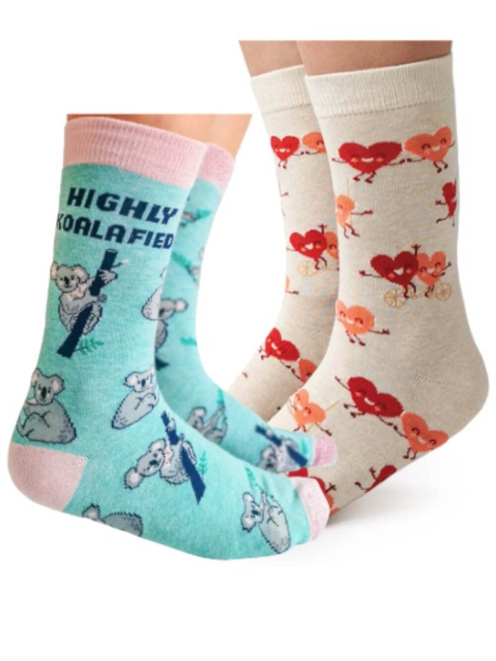 Women's Uptown Sox Crew Socks | Tandem Hearts Socks | NWT